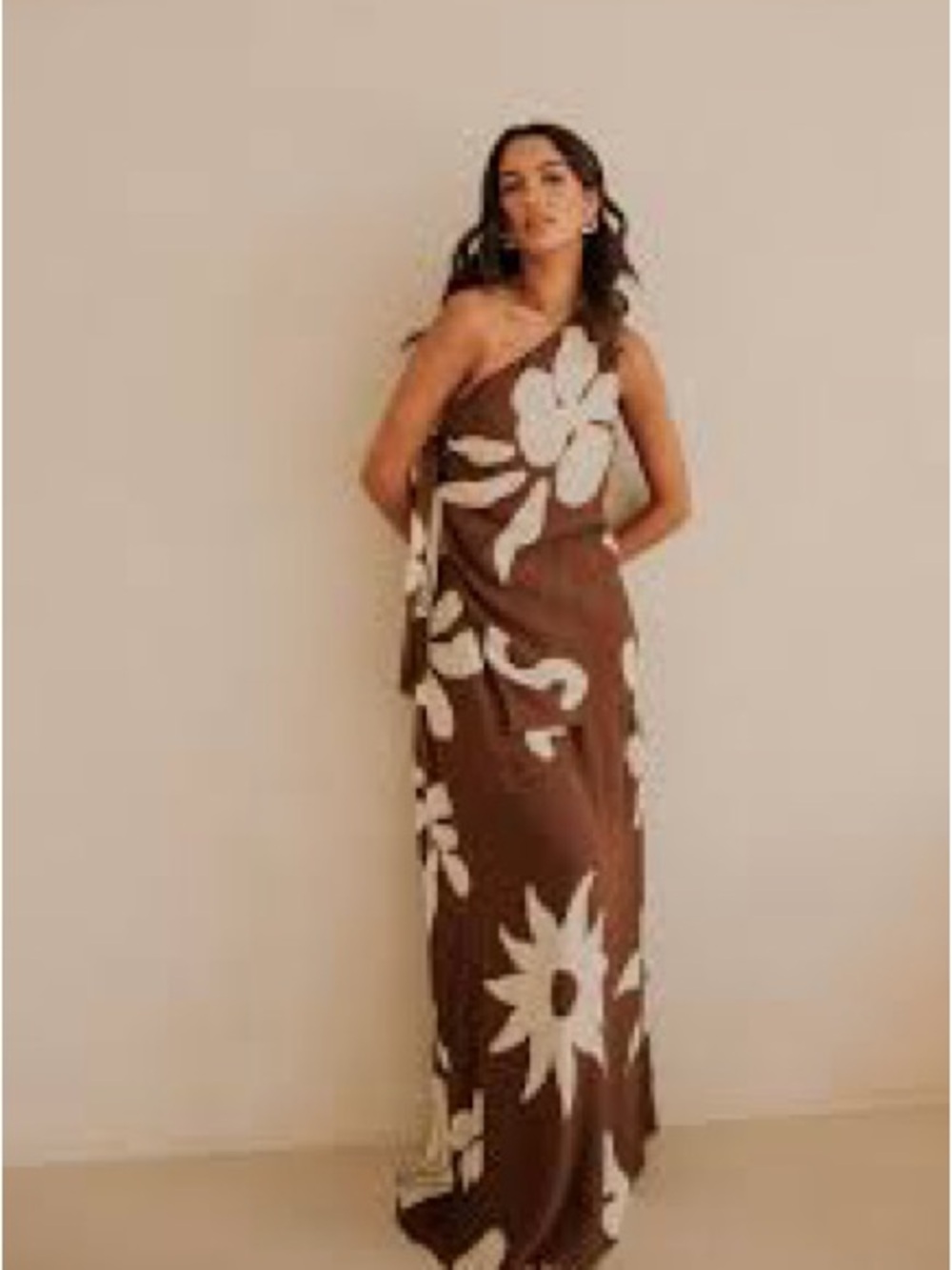 SABO Lessi Dress Galene Brown Size 2 Vacation Tropical Maxi Dress NWT